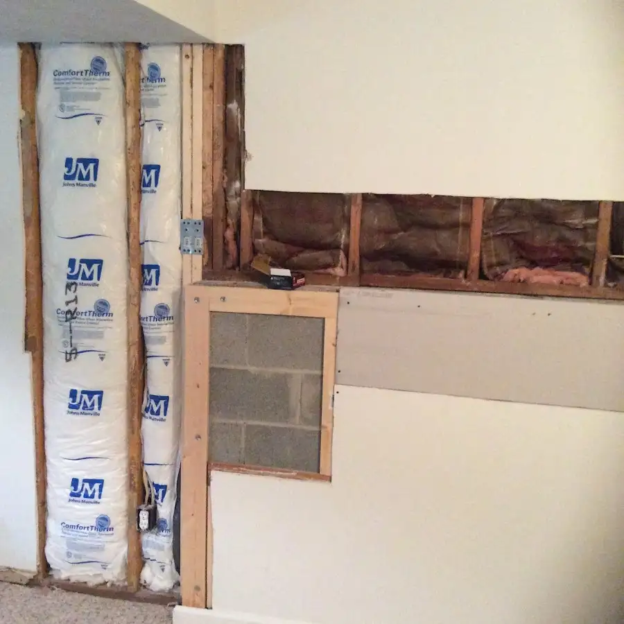 Wall insulation replacement during Structural Drying in Fairfax